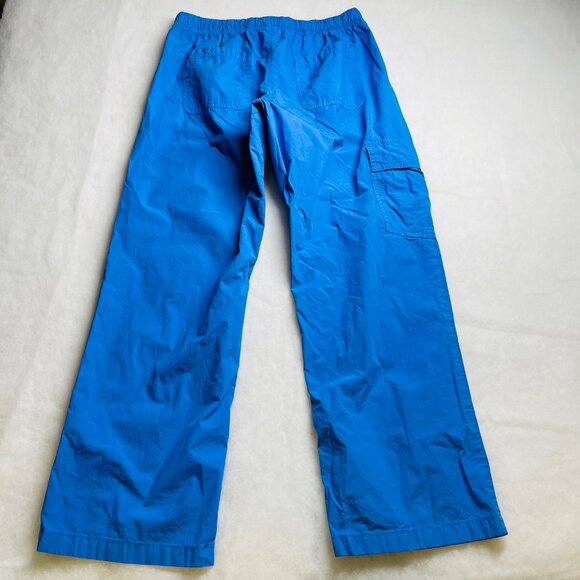 Aerie Womens Blue Drawstring Waist Flat Front Straight Leg Cargo Pants Size M - Picture 10 of 11